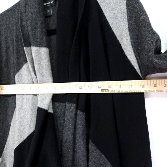 Bloomingdale's Cashmere Cardigan Size Small Open Front Sweater Colorblock - Picture 6 of 12